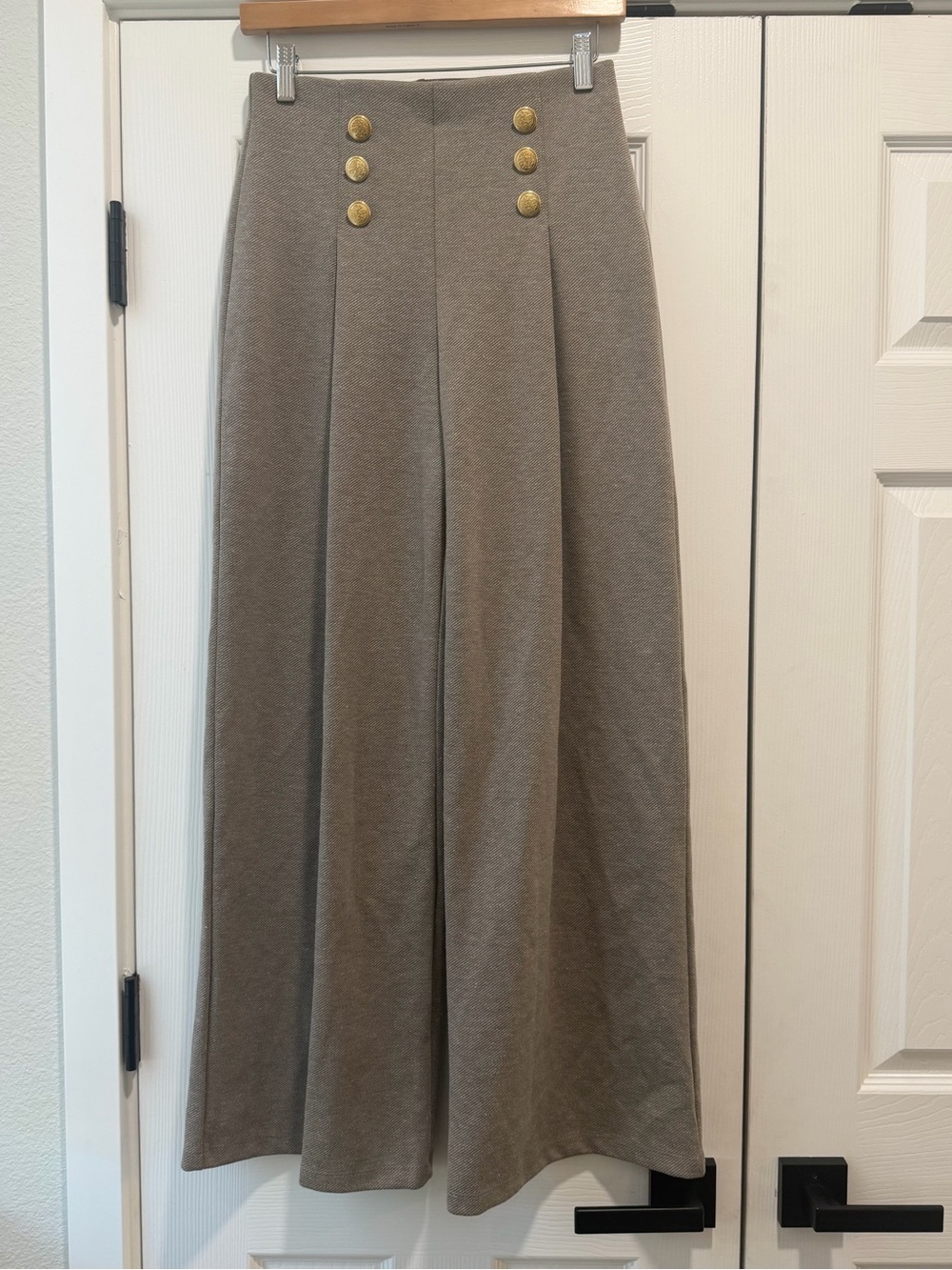 Zara Sailor Pants With Gold Buttons Size Small